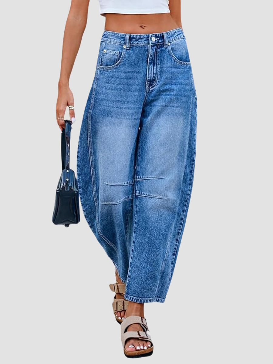 High Waist Barrel Leg Jeans 3