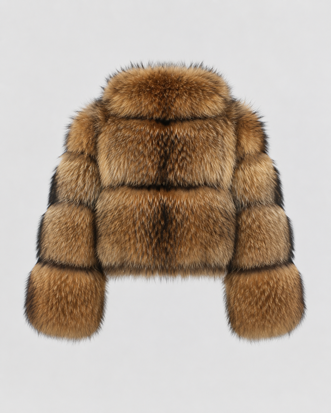 Cropped Faux Fur Stand Collar Jacket 8
