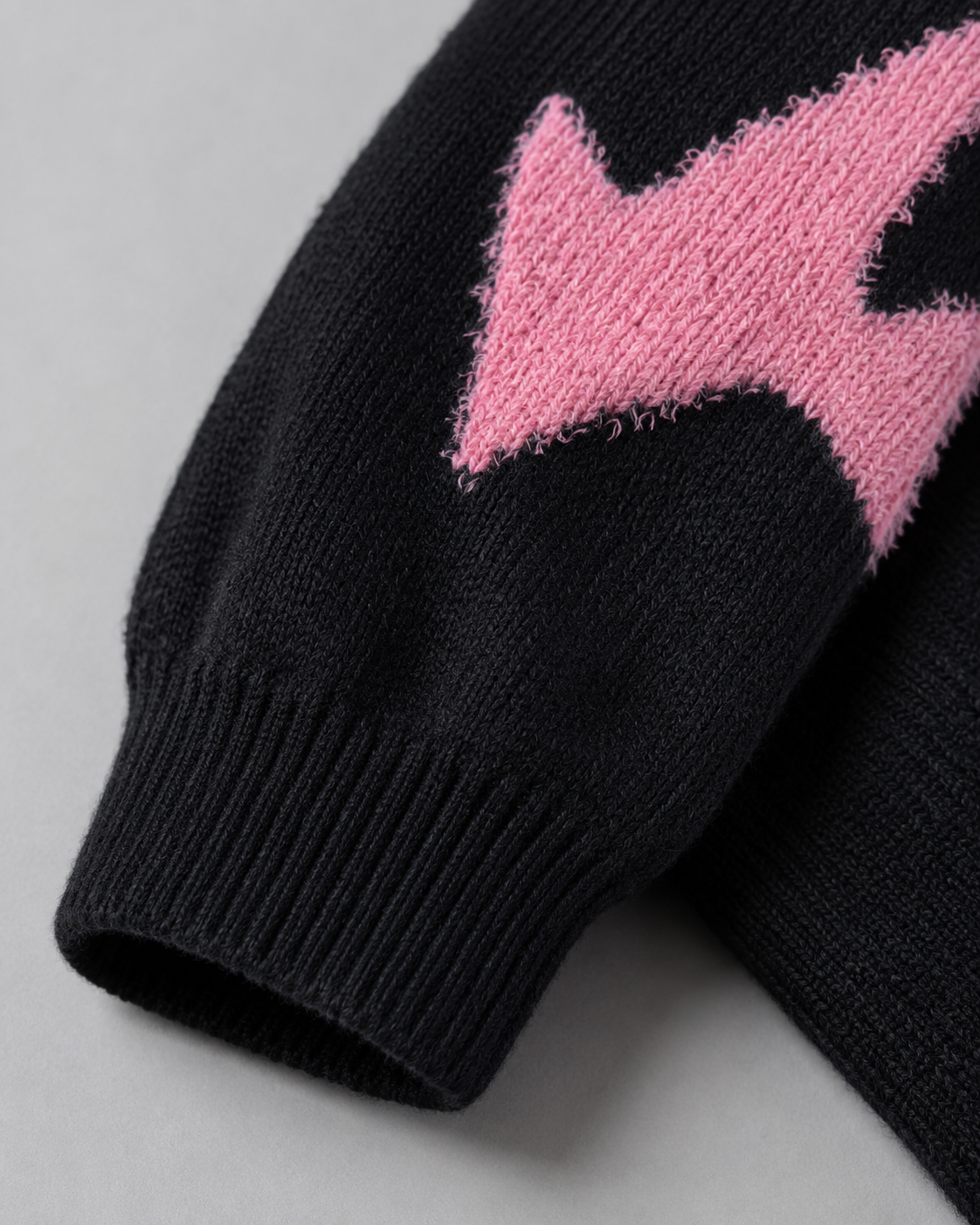 Graphic Star Heart Crew Neck Oversized Knit Sweater 6