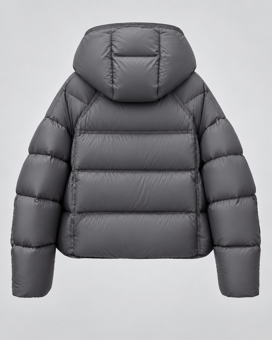 Hooded Snap Front Cropped Puffer Jacket 6