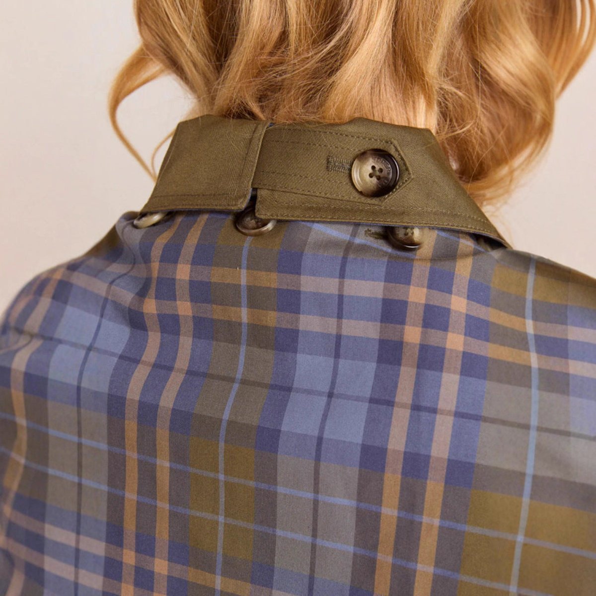 Plaid Lined Button Front Oversized Utility Jacket 4