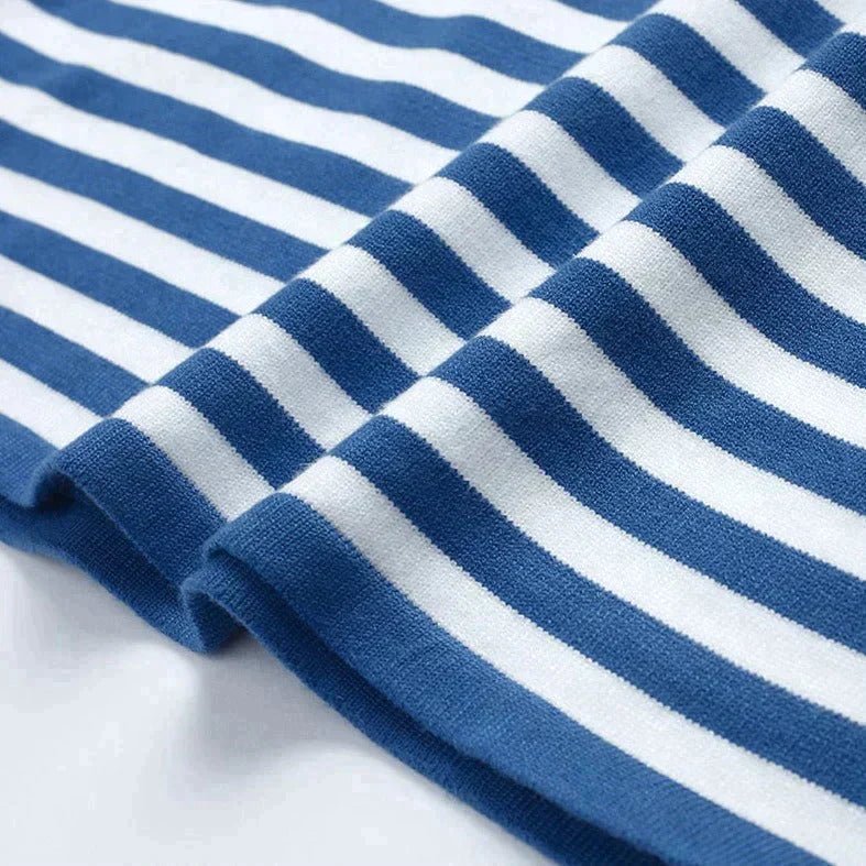 Striped Crew Neck Long Sleeve Sweater 11