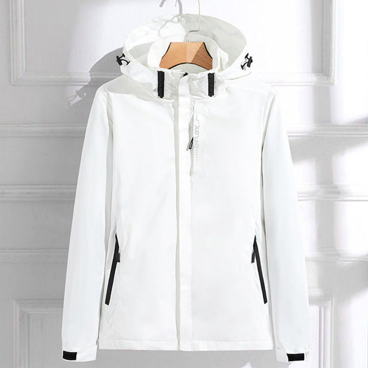 Hooded Zip Front Waterproof Rain Jacket 4