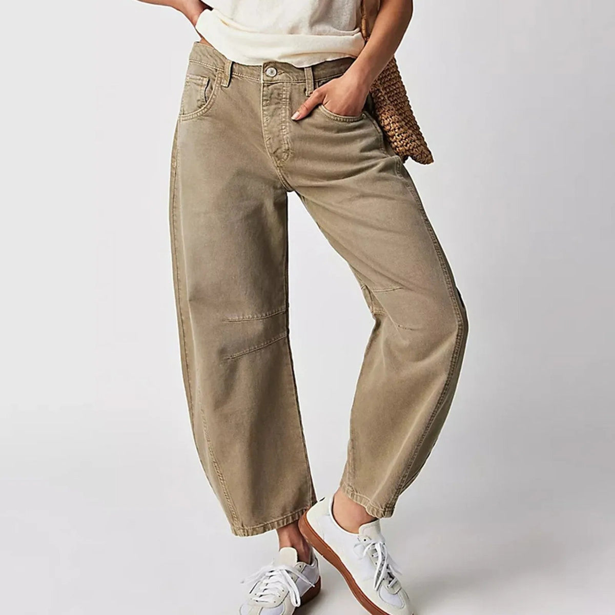 High Waist Barrel Leg Jeans 20