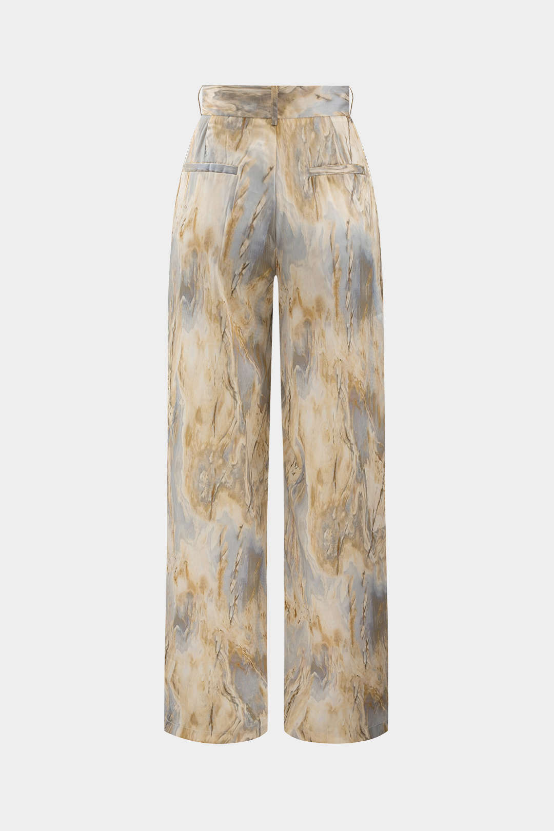 Marble Print High Waist Wide Leg Trousers 2