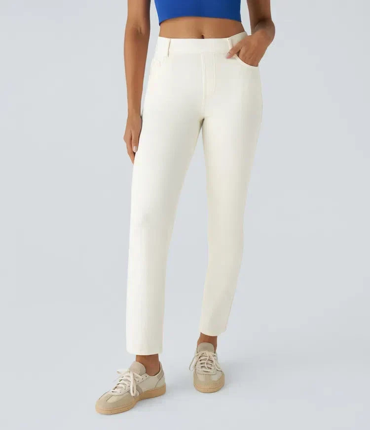 High Waist Straight Leg Pull On Jeans 28