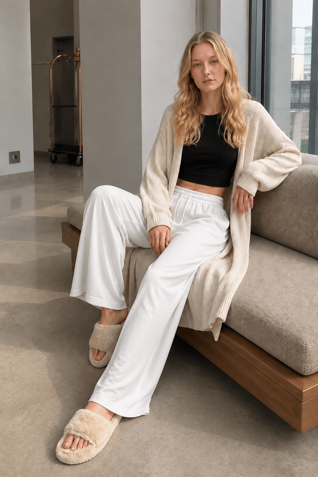 Relaxed Drapey Knit Pants
