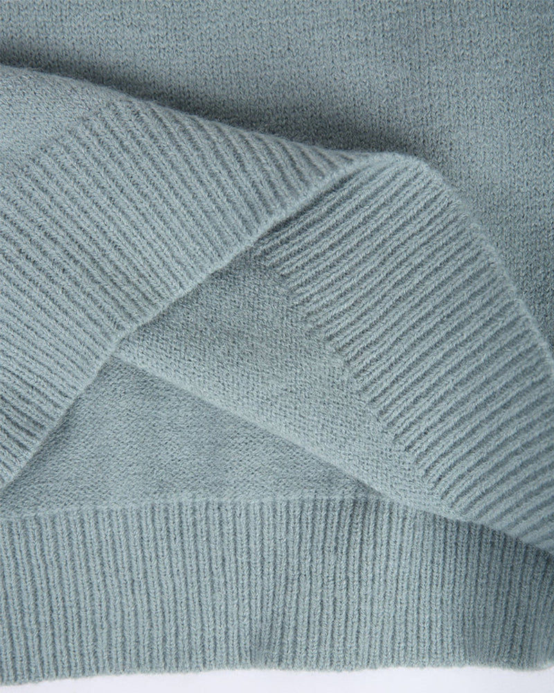 Crew Neck Long Sleeve Fair Isle Sweater 6
