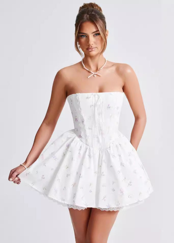 V-Neck Sleeveless Corset Bodycon Mini Cocktail Dress - View 4
