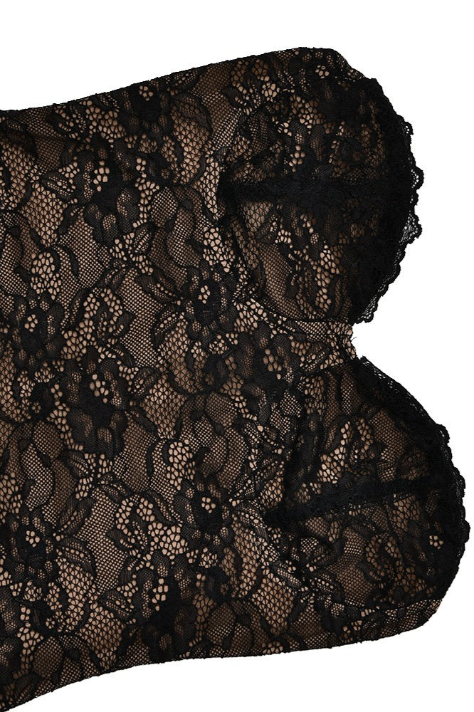 Lace Strapless Corset Bodycon Maxi Dress - View 16