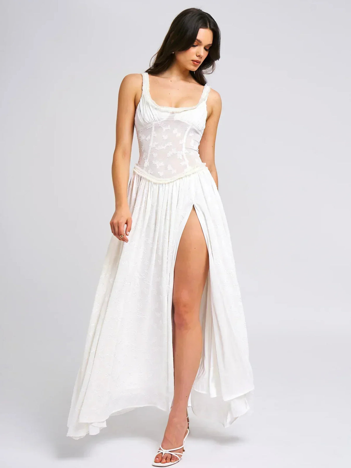 Savannah Meadows Lace Maxi Dress - View 11
