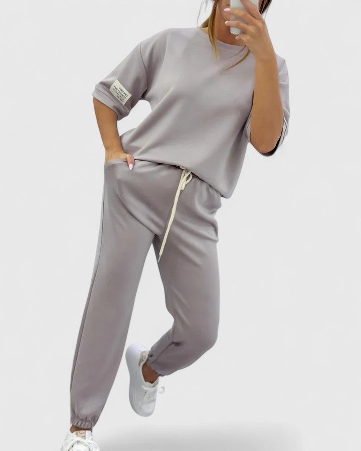 Short Sleeve Tee and Drawstring Jogger Two Piece Set 5