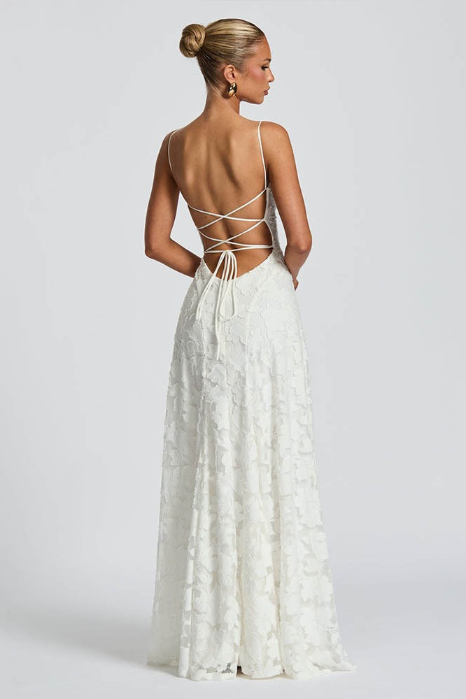 Backless Chiffon Maxi Dress - View 16