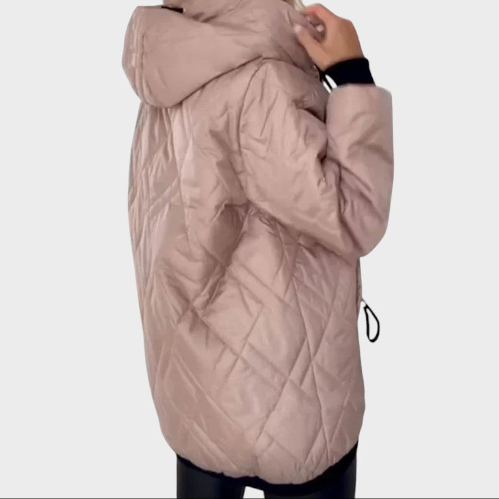 Quilted Hooded Zip Front Padded Jacket 5