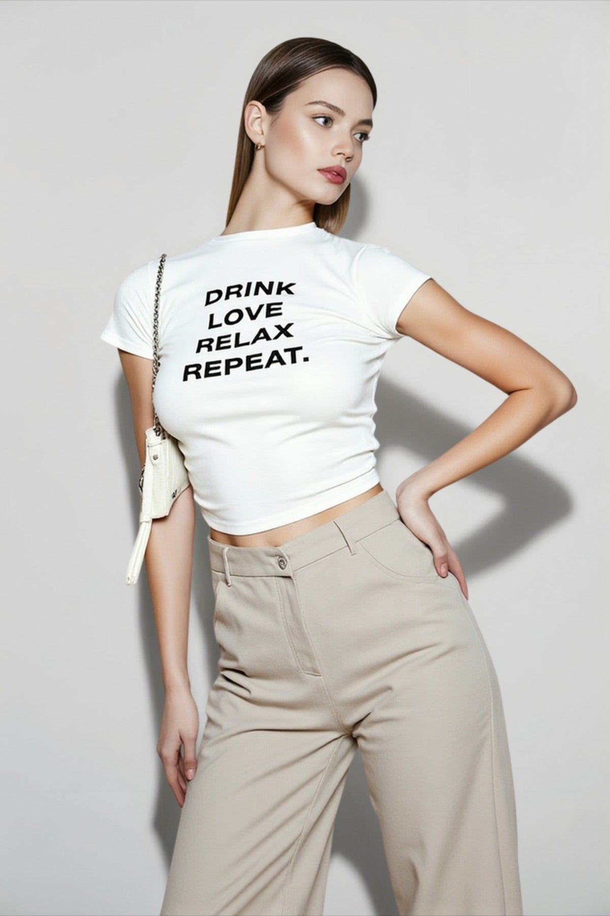 Letter Print Crop Top