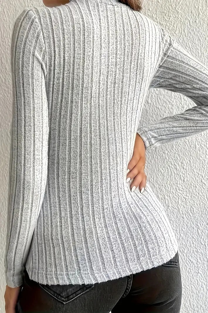 Slim Fit Mock Neck Knit Sweater