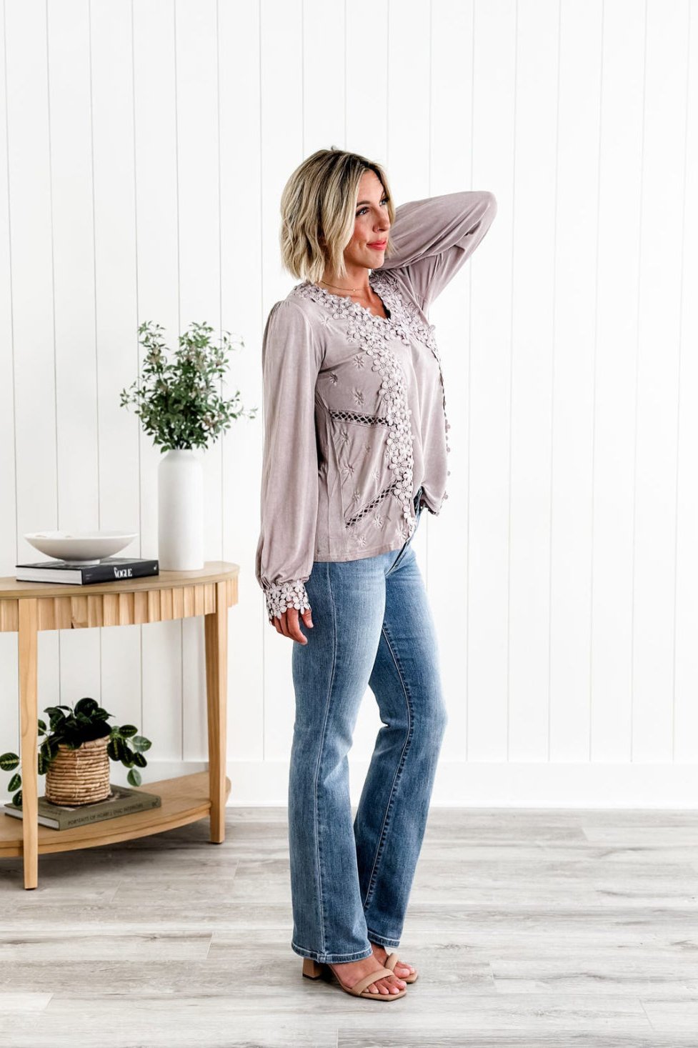 High Waist Flare Leg Stretch Denim Jeans 18
