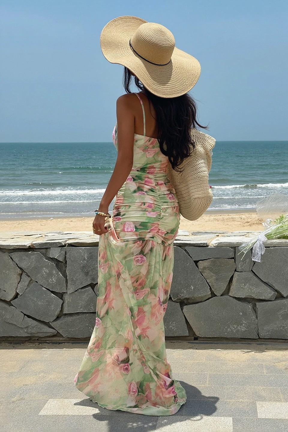 Backless Sheer Mesh Dress