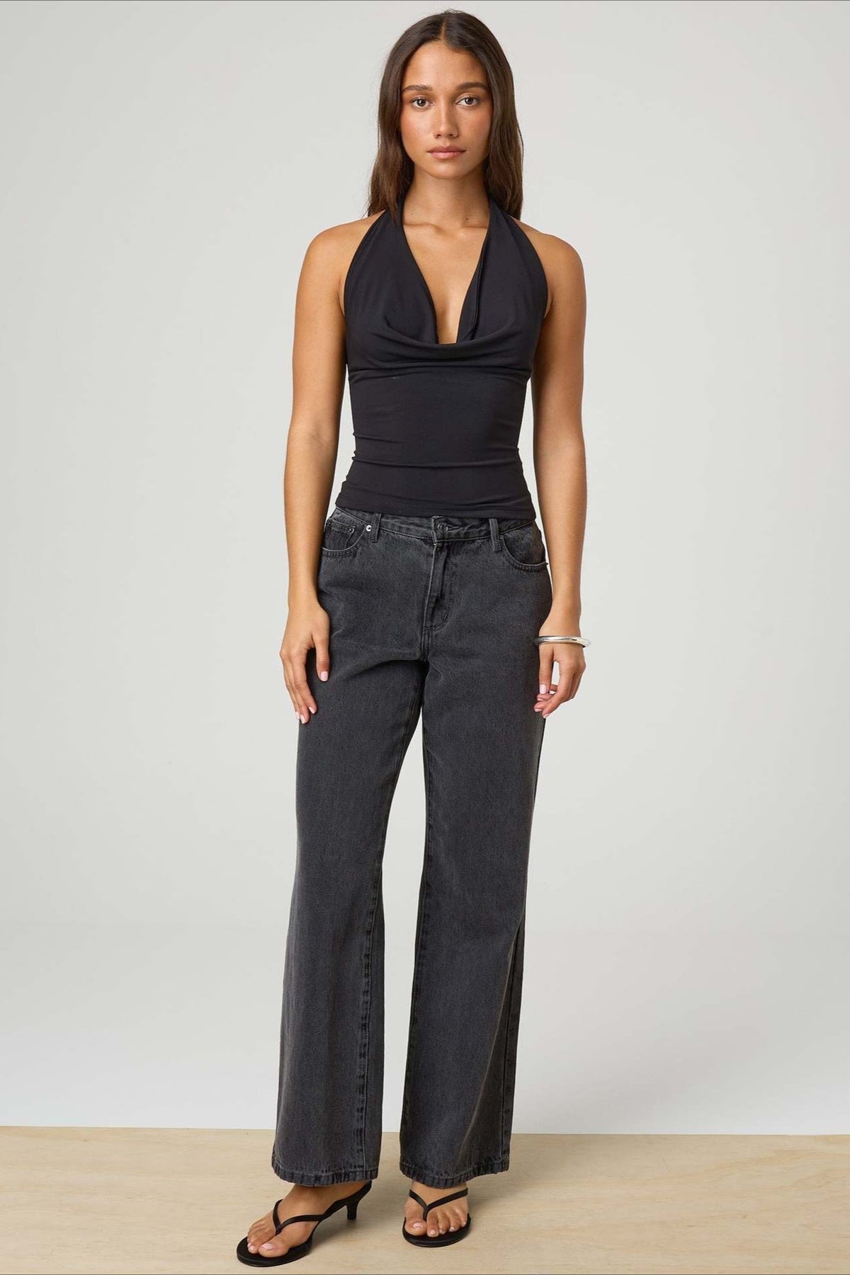 Backless Halter-Neck Crop Top