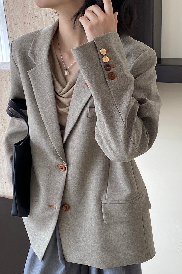 Elevated Peak Lapel Blazer
