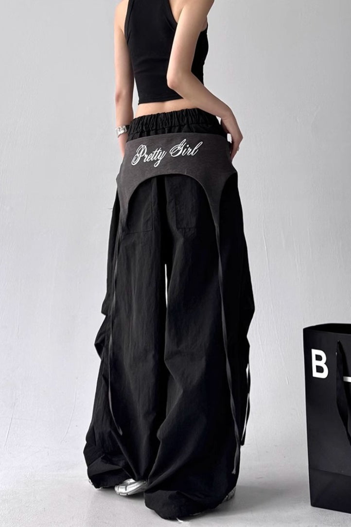 Vintage Jazz Loose Straight Cargo Pants