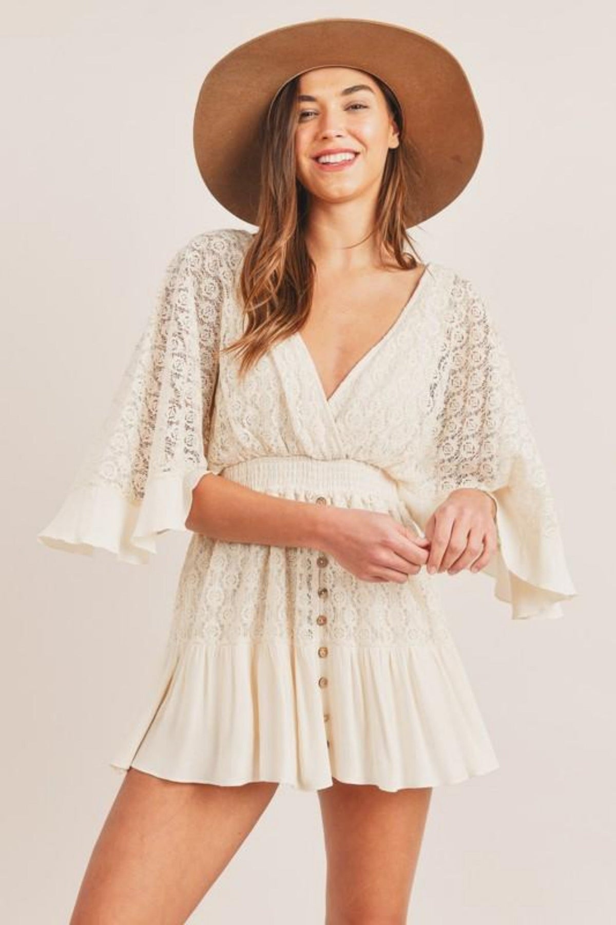Mira | Mini Lace Dress - View 2
