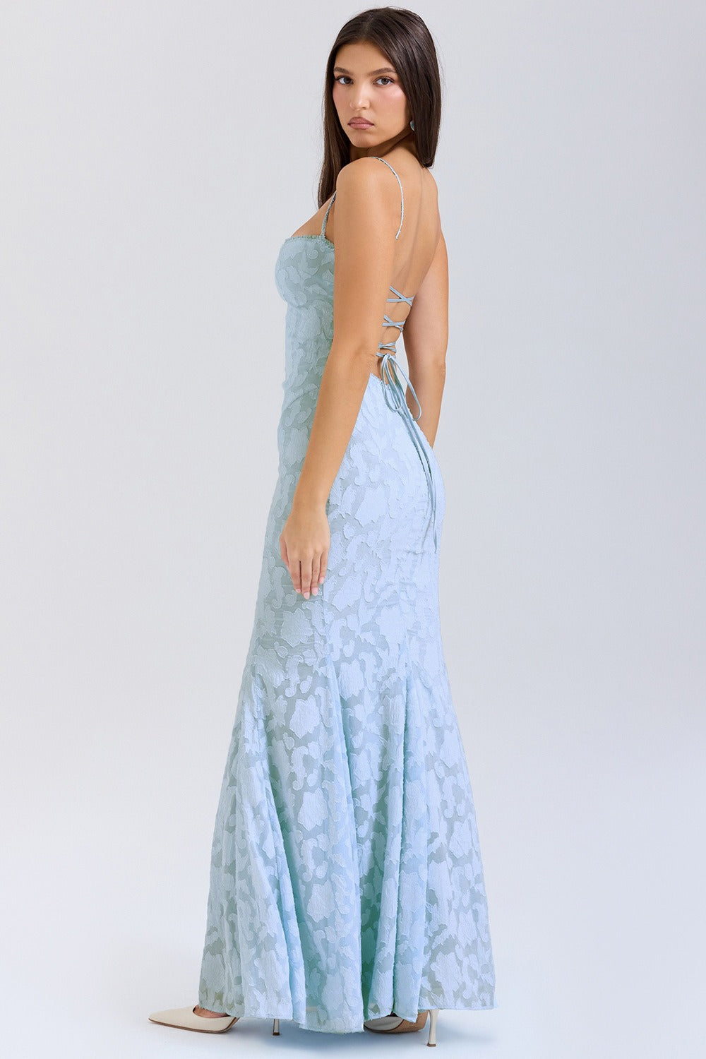 Backless Lace Maxi Dress