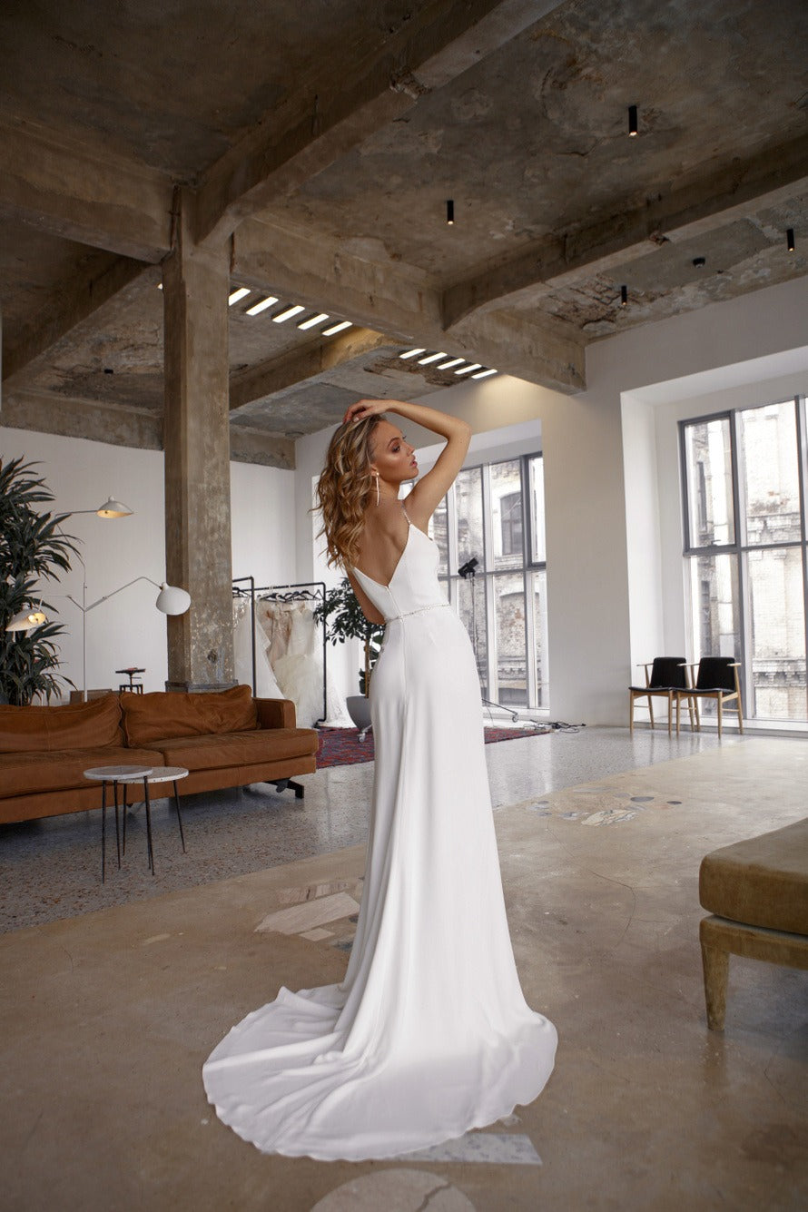 Vintage Washed Backless Sequin Dress