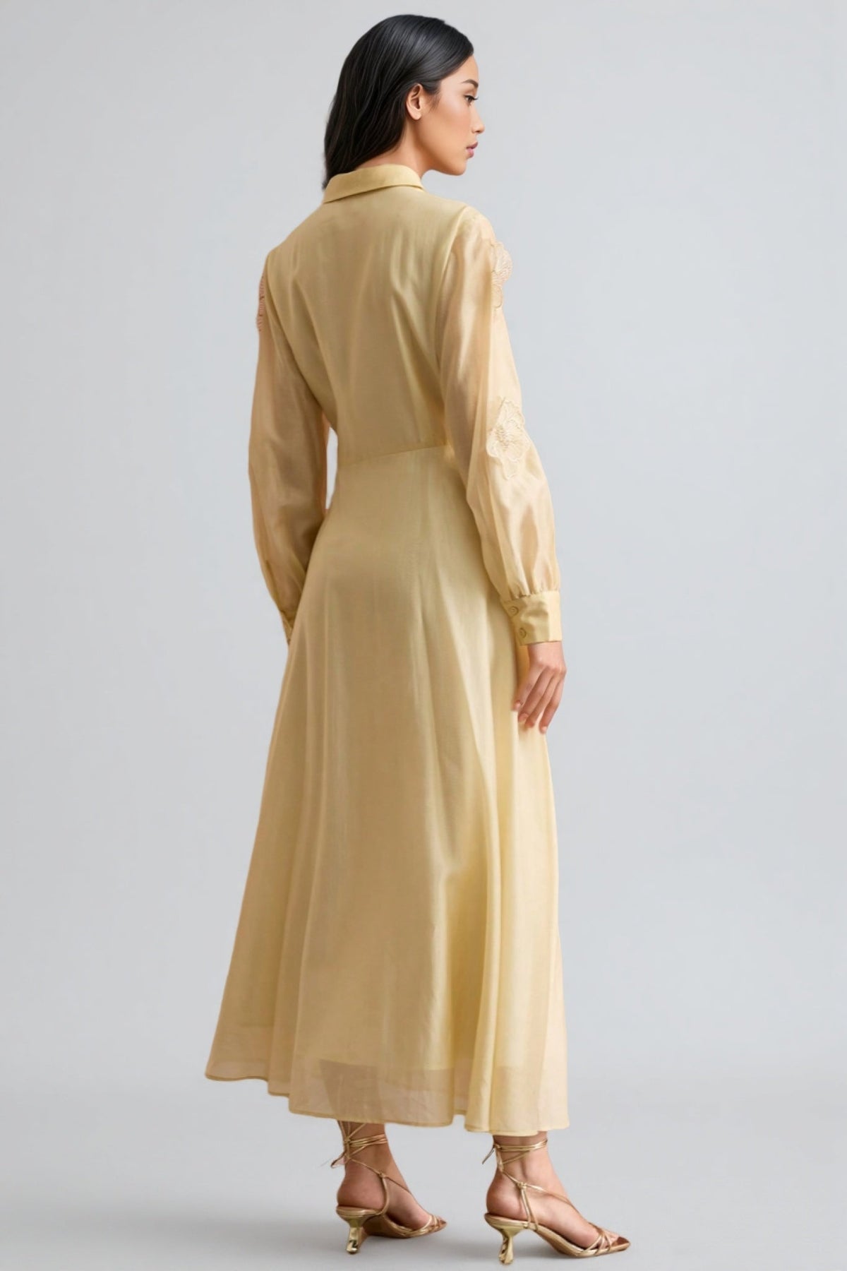 Charlaf Lace Flower Maxi Dress - View 4