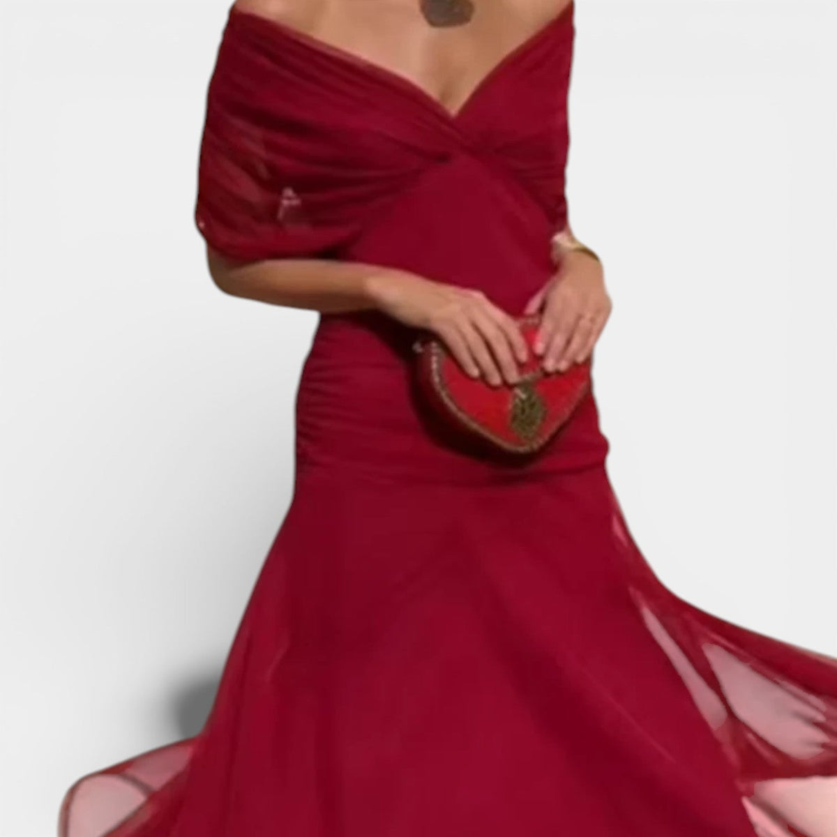 Surplice V-Neck Short Sleeve Ruched Waist Mesh Maxi Dress 16