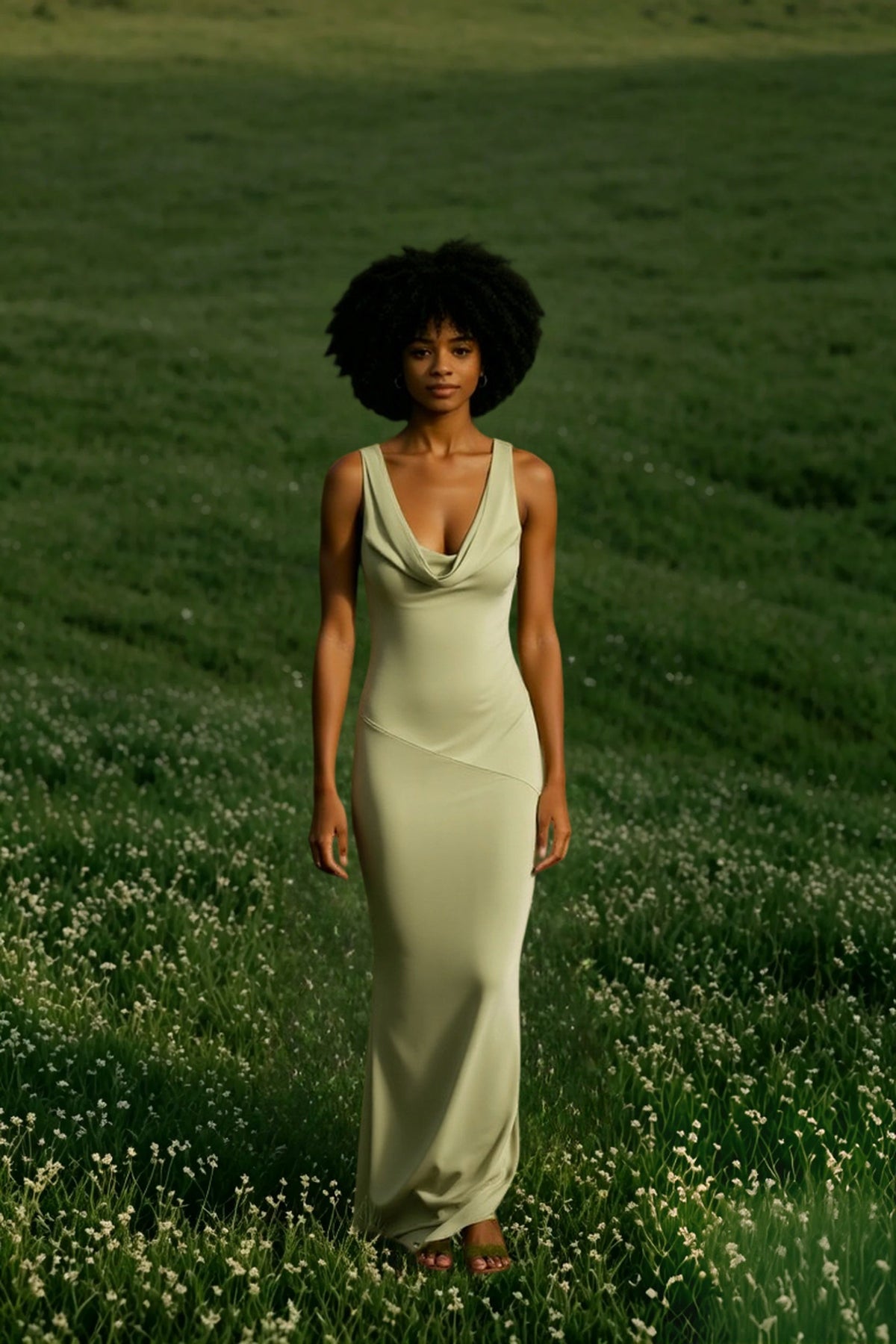Satin Mermaid Low-Back Party Dress - View 11