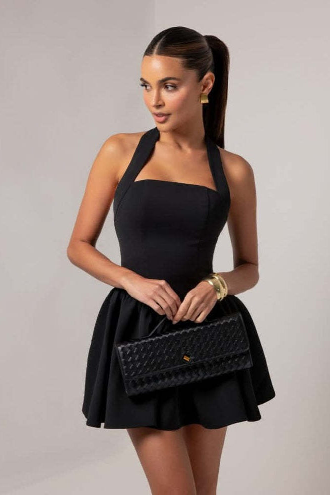 Satin Cowl Neck Long Sleeve Slip Midi Dress - View 9