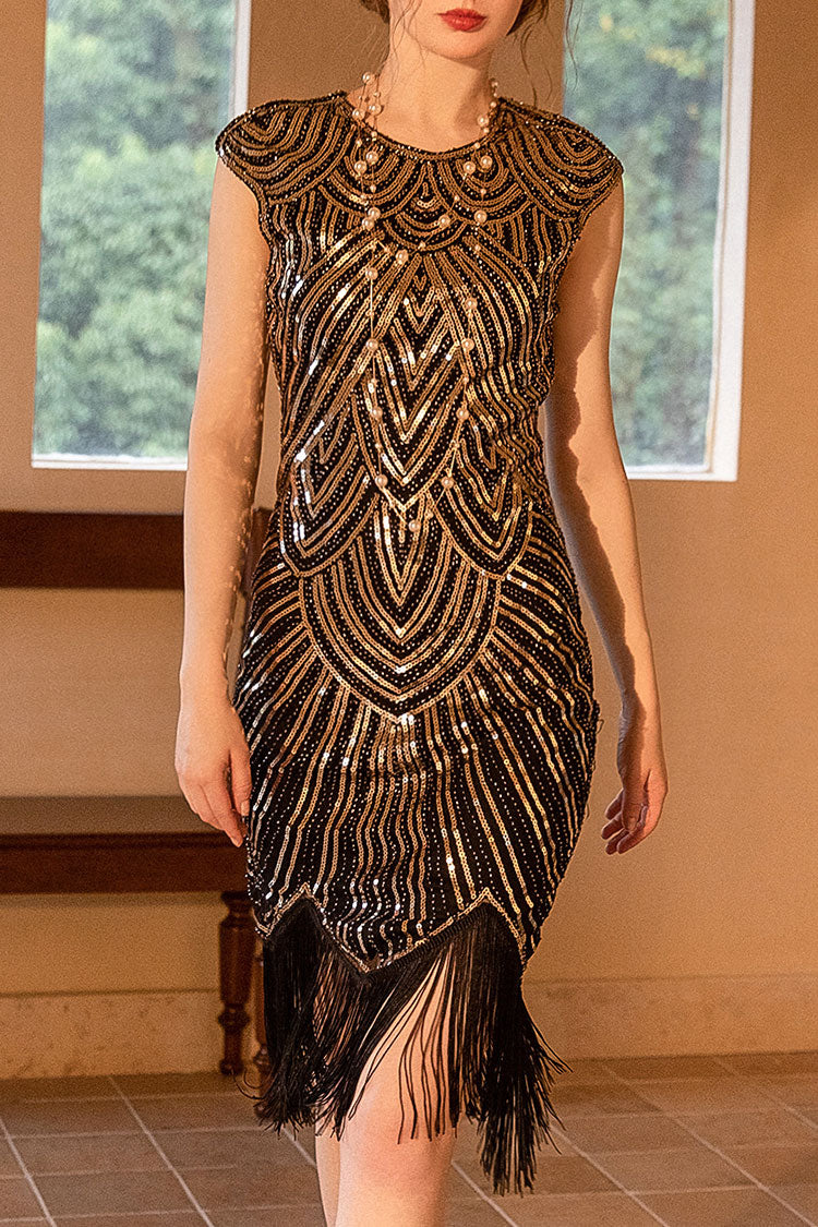 Sequin Bodycon Maxi Dress Party in Gold