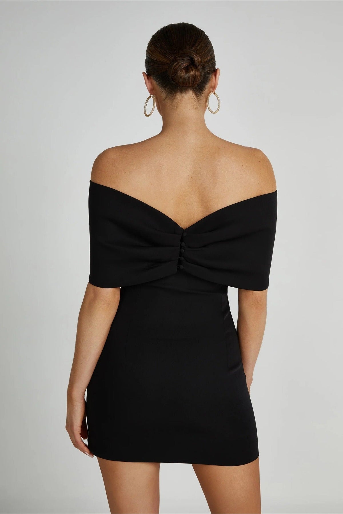 Off Shoulder Bow Detail Bodycon Cocktail Mini Dress - View 16