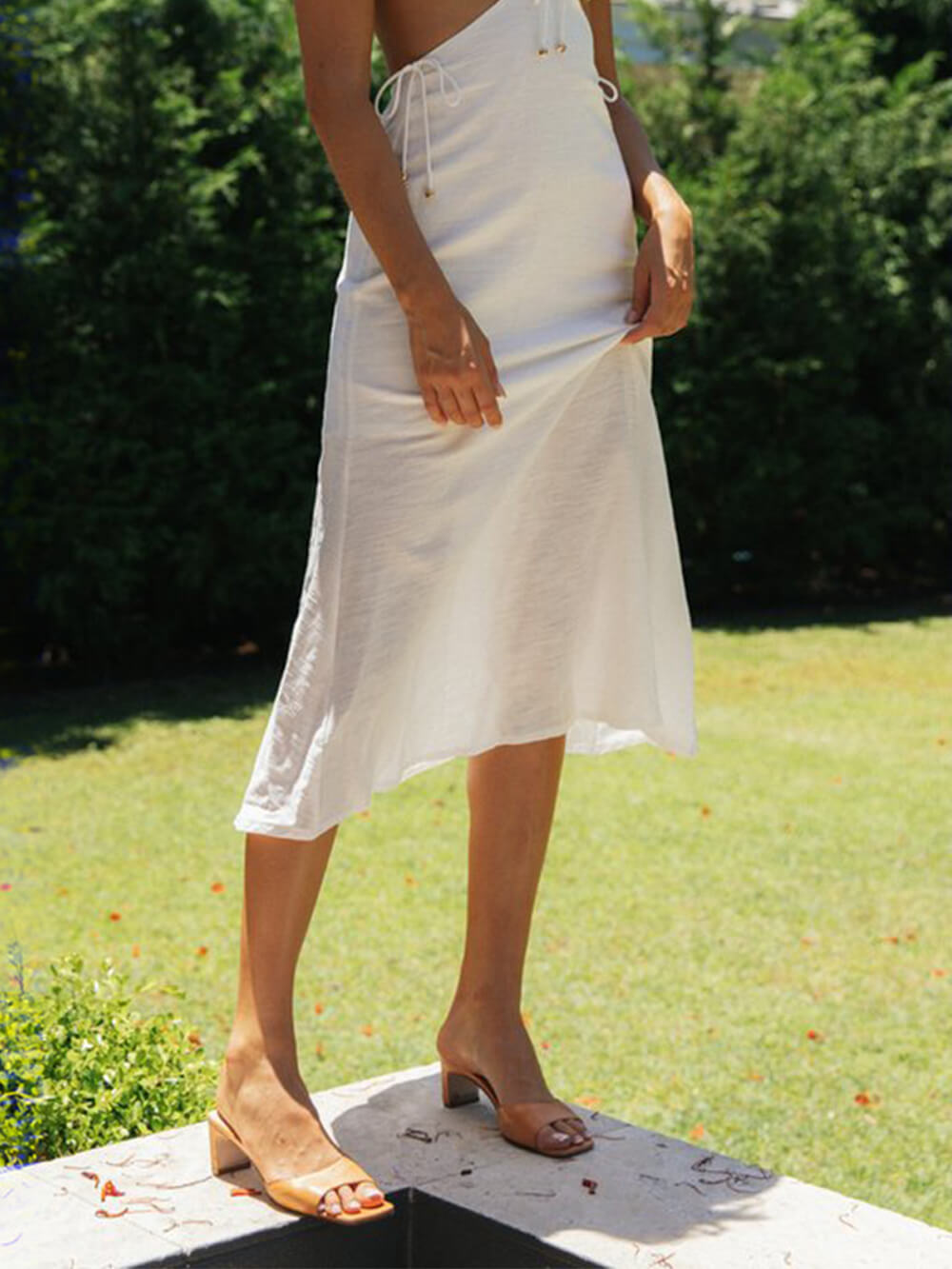 Chiffon Ruffle Midi Dress - View 5
