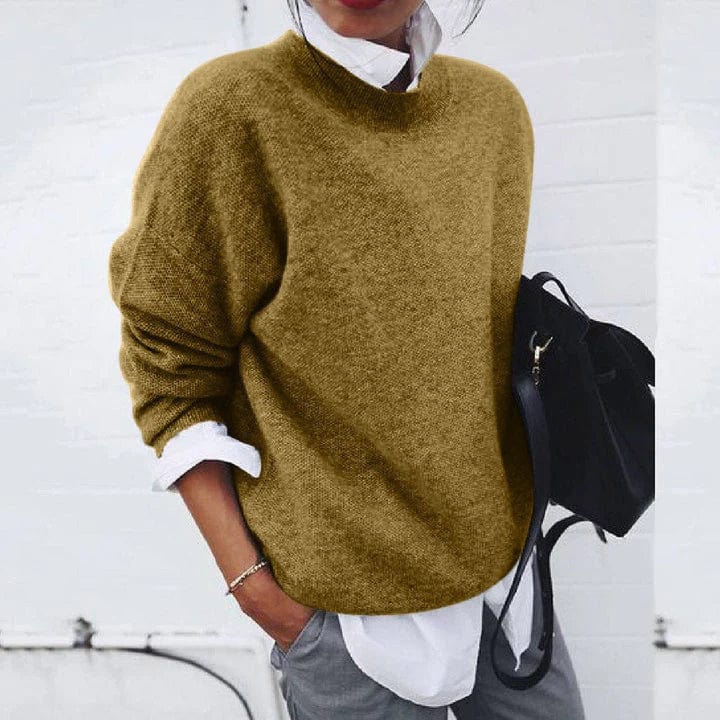 Crew Neck Long Sleeve Oversized Knit Sweater 6