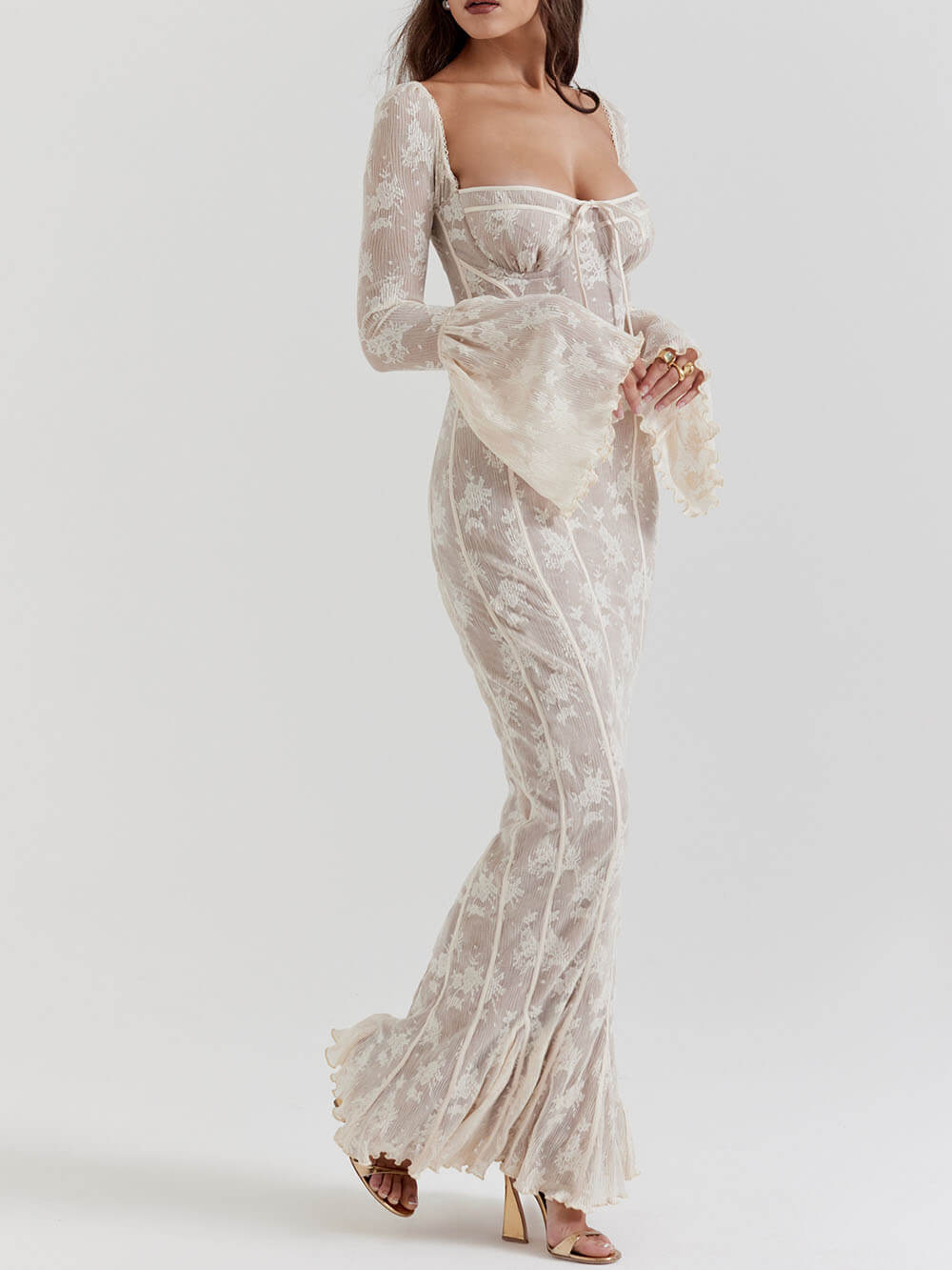 Antoinette Elegance Lace Maxi Dress - View 5