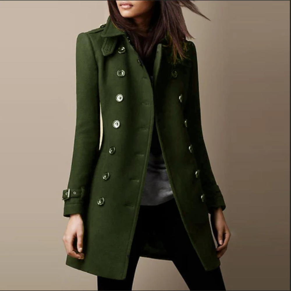 Double Breasted Longline Trench Coat