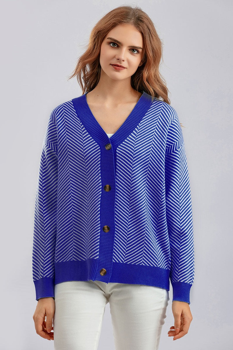 Long Sleeve Loose Knit Cardigan Sweater