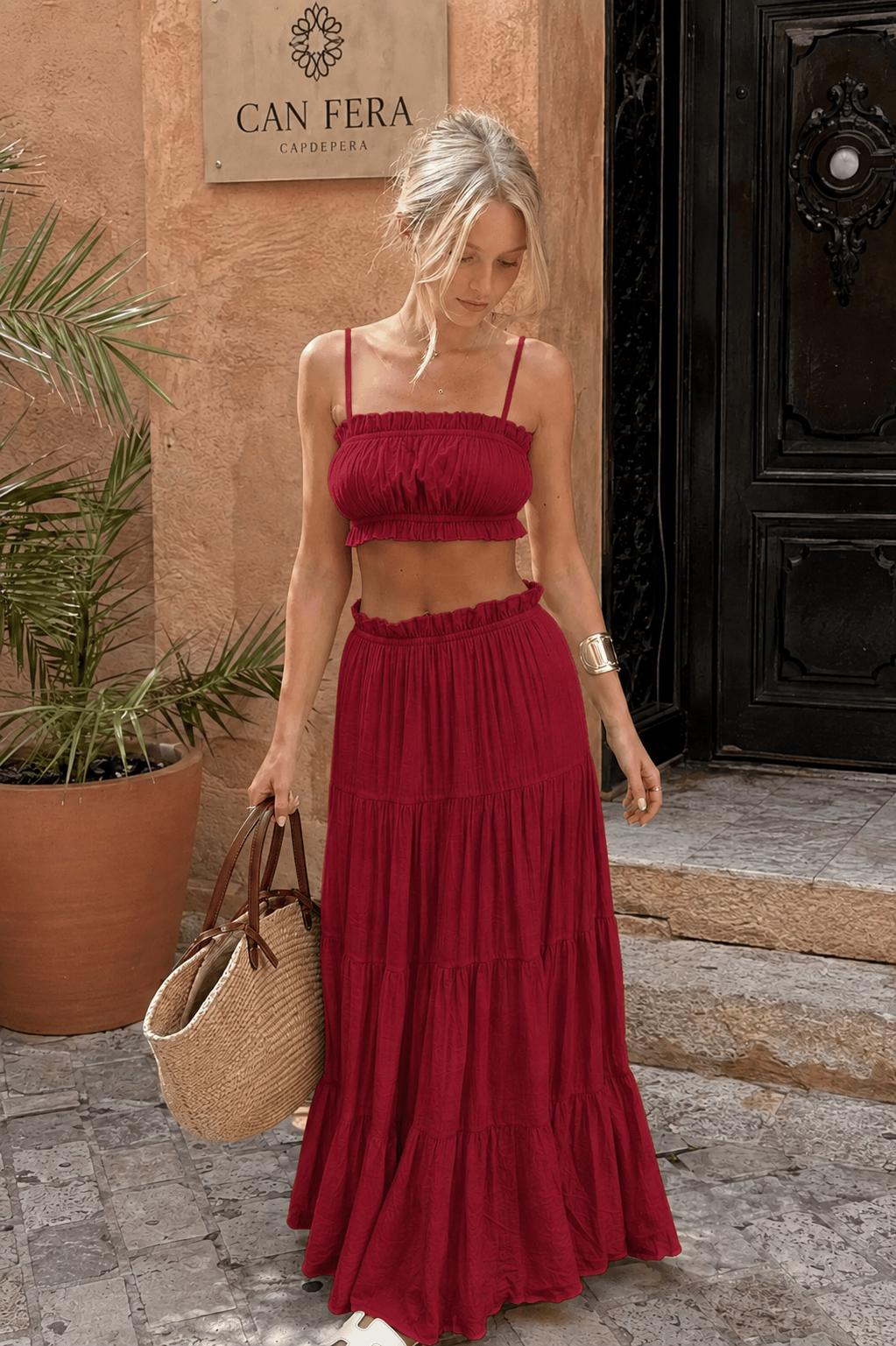 Tube Top Maxi Skirt Set