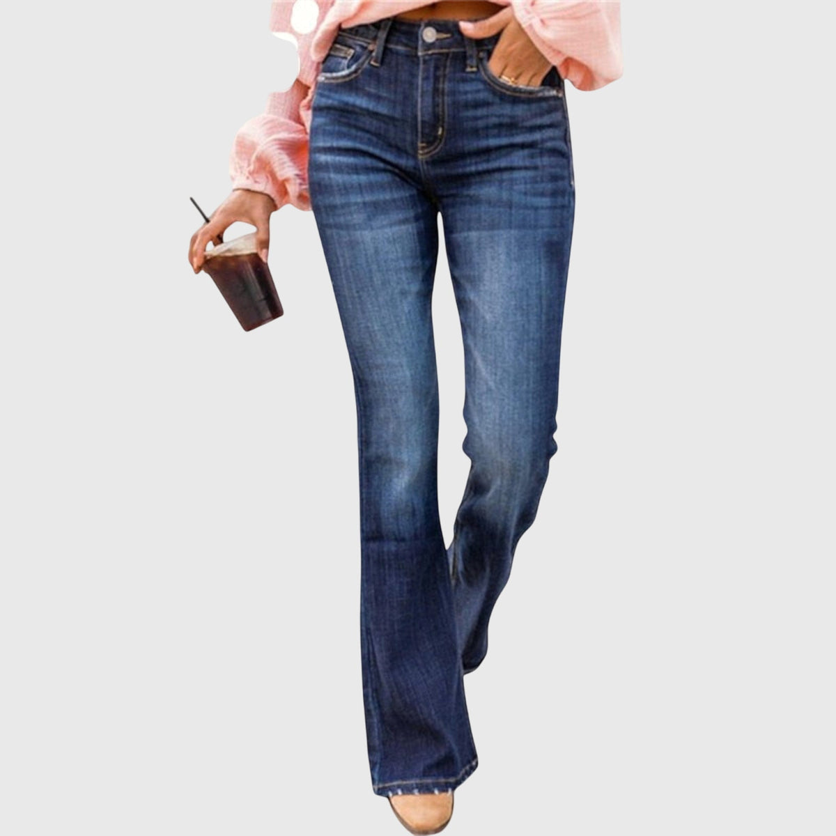 Mid Waist Flare Jeans 3
