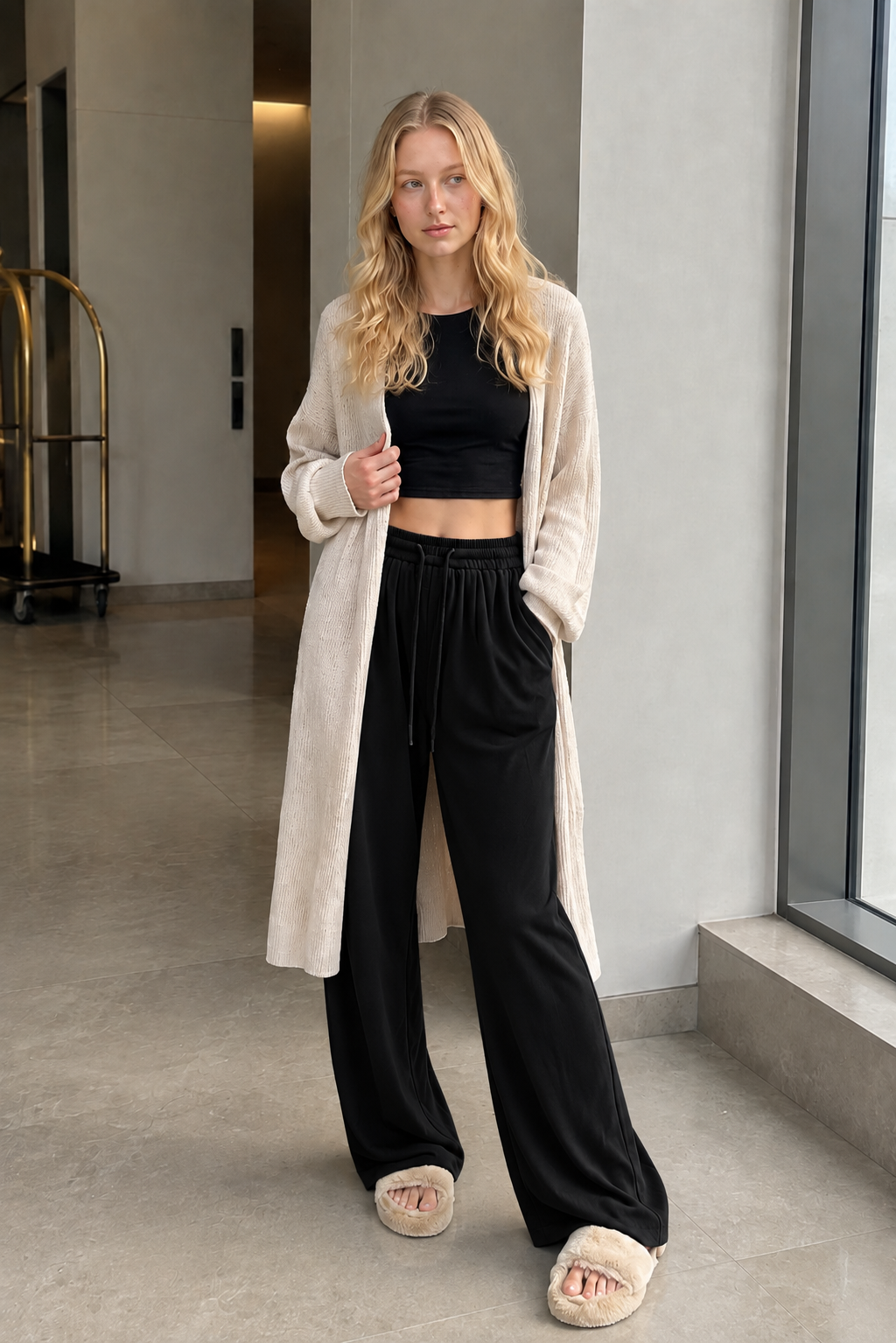 Relaxed Drapey Knit Pants