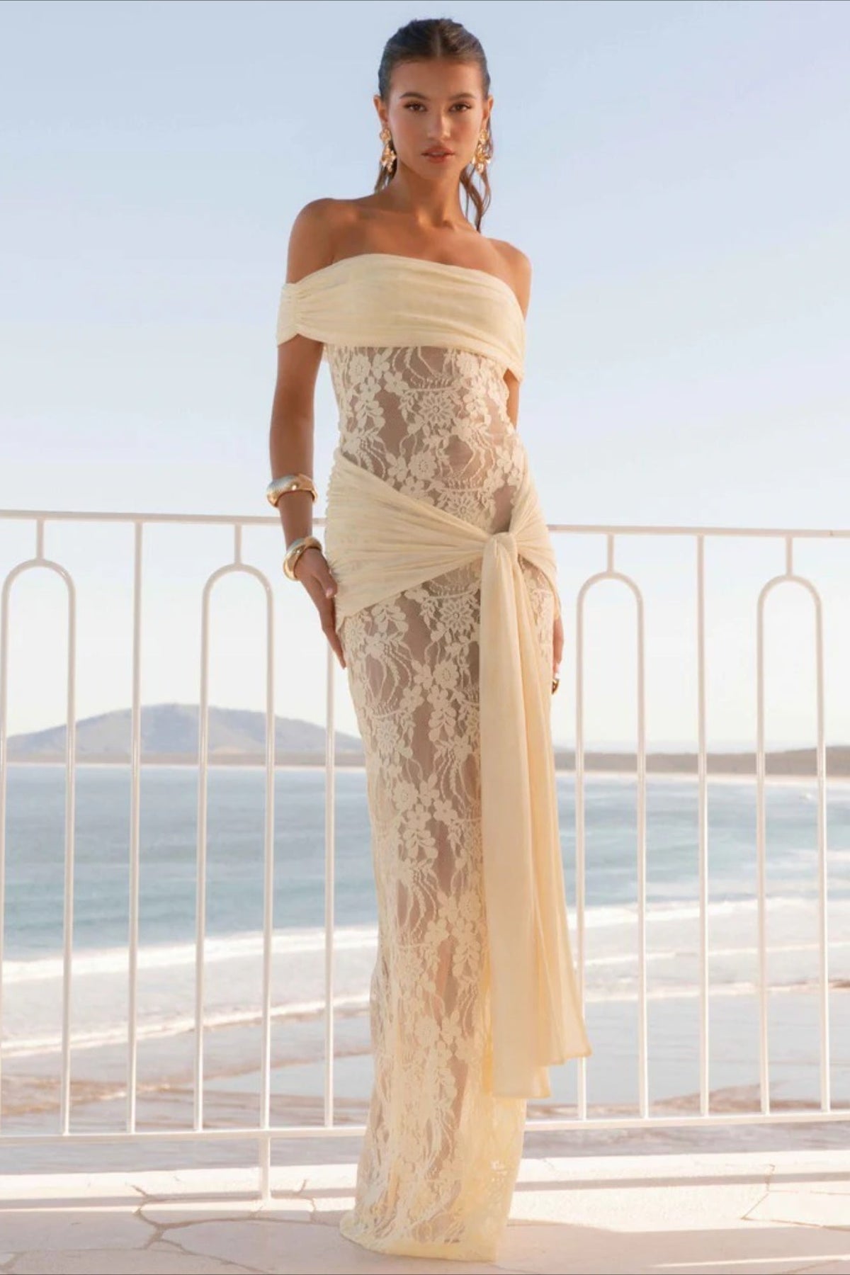 Lace Sheer Mesh Bodycon Dress