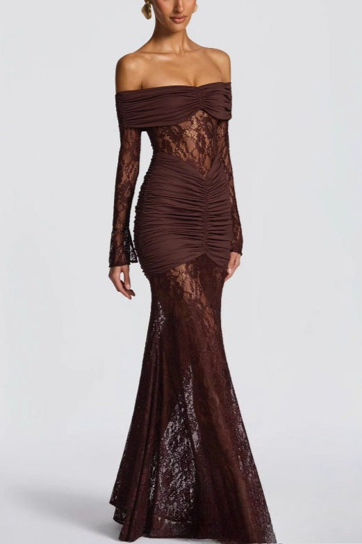 Lace Patchwork Mermaid Lace Dress - View 8