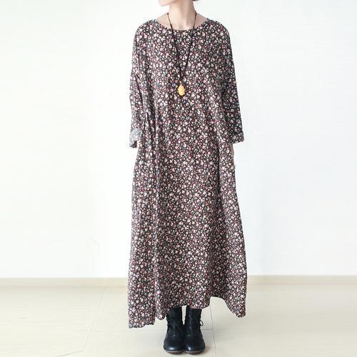 Floral Long Sleeve Maxi Dress