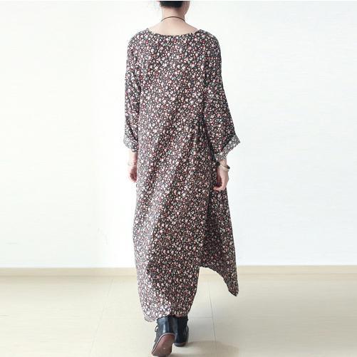 Floral Long Sleeve Maxi Dress - View 4