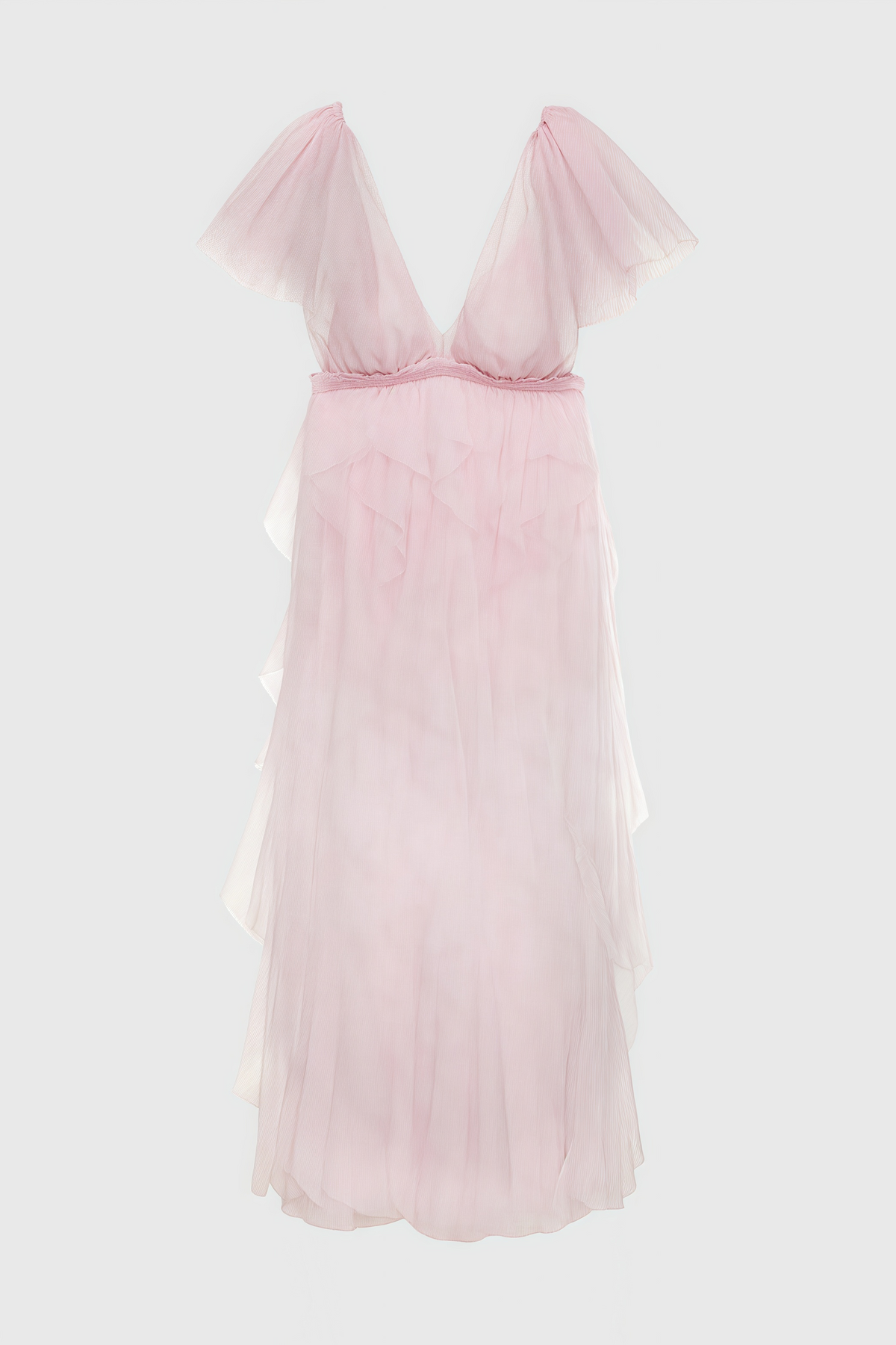 Chlos Pink Lace Mesh Maxi Dress - View 5