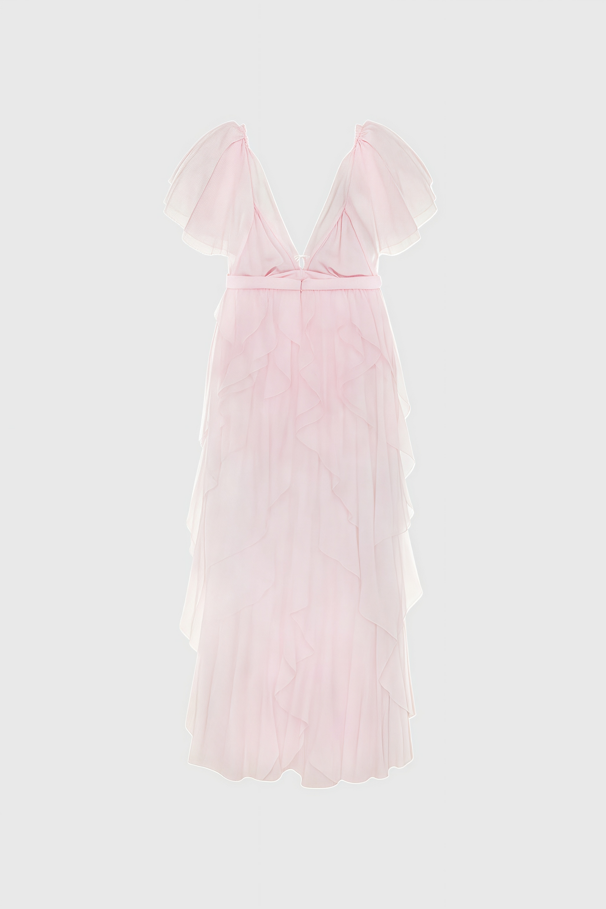 Chlos Pink Lace Mesh Maxi Dress - View 4