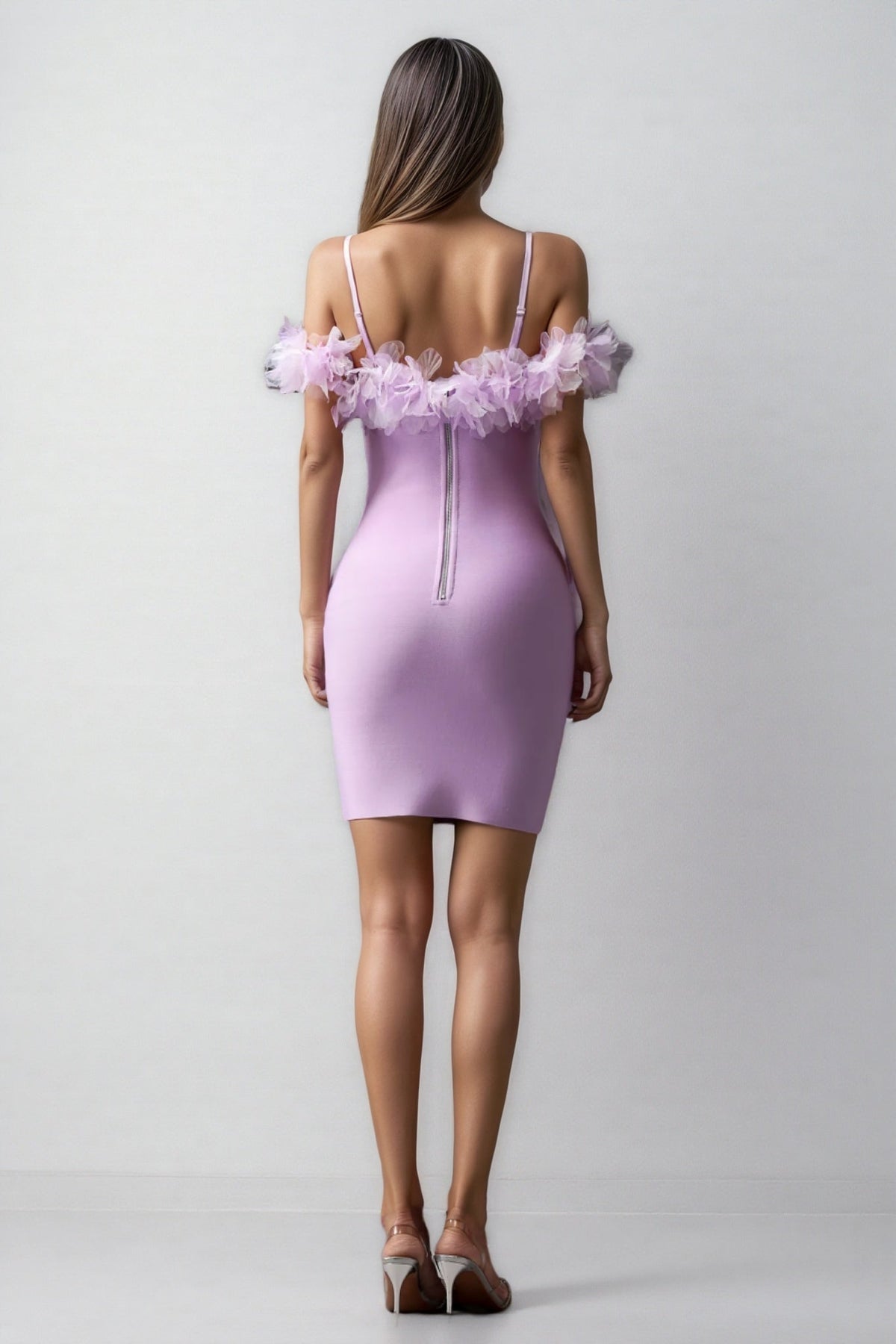 Bandage 3D Floral Mini Dress - View 5
