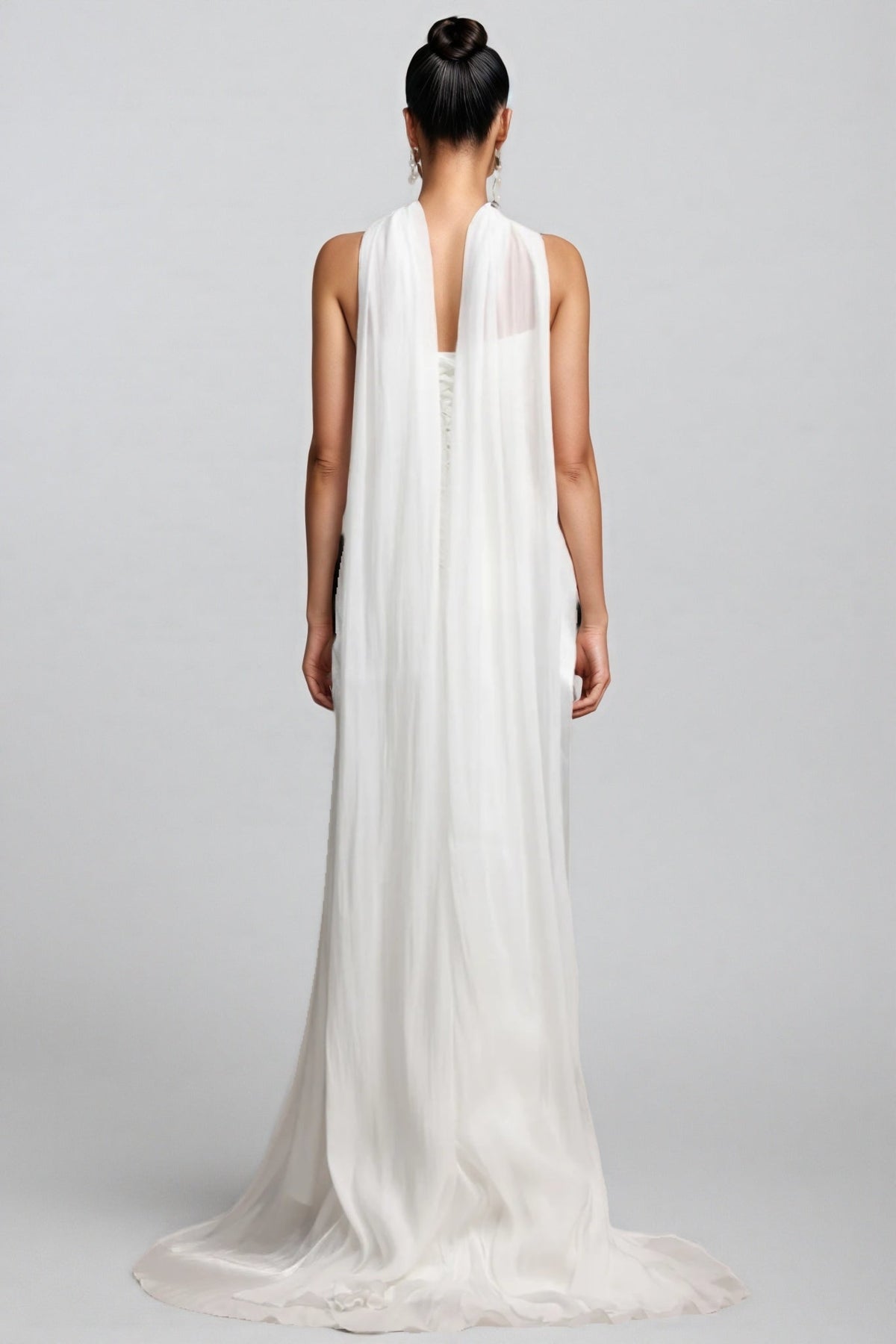 Rafik Pleated Strapless Wedding Maxi Dress - View 5